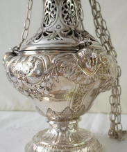 French Antique Solid Silver Thurible